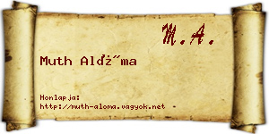 Muth Alóma névjegykártya